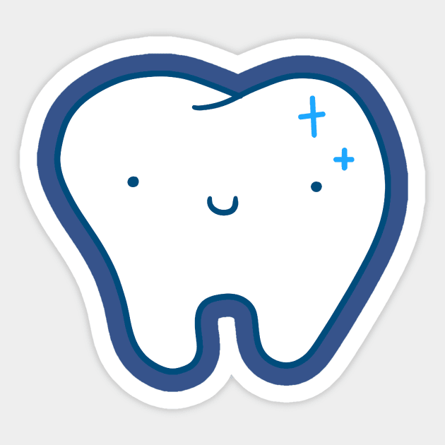 Cute Tooth Sticker by saradaboru